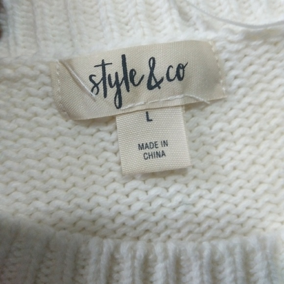 Style & Co Winter White Sweater WT-2 - Picture 4 of 6